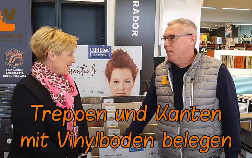 Treppen und Treppenkanten mit Vinylboden